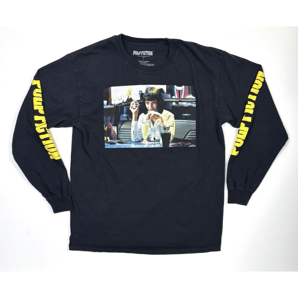 Pulp Fiction T-Shirt Adult Large Long Sleeve Graphic Uma Thurman Mia Wallace